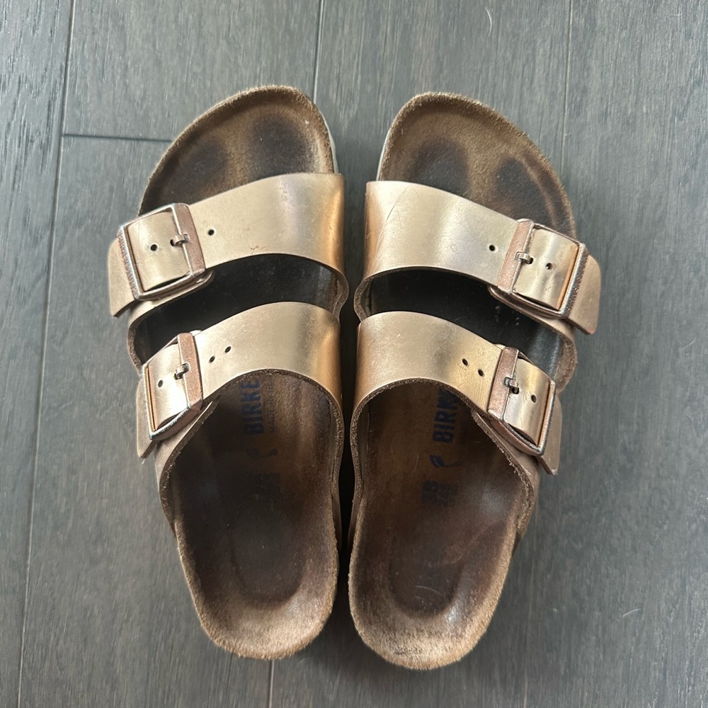Copper Gold Birkenstocks